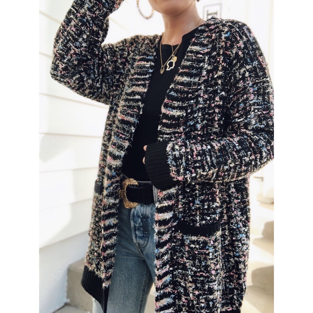 Last 1✨Pocketed Bouclé Chunky Knit Cardigan - Picture 2 of 8